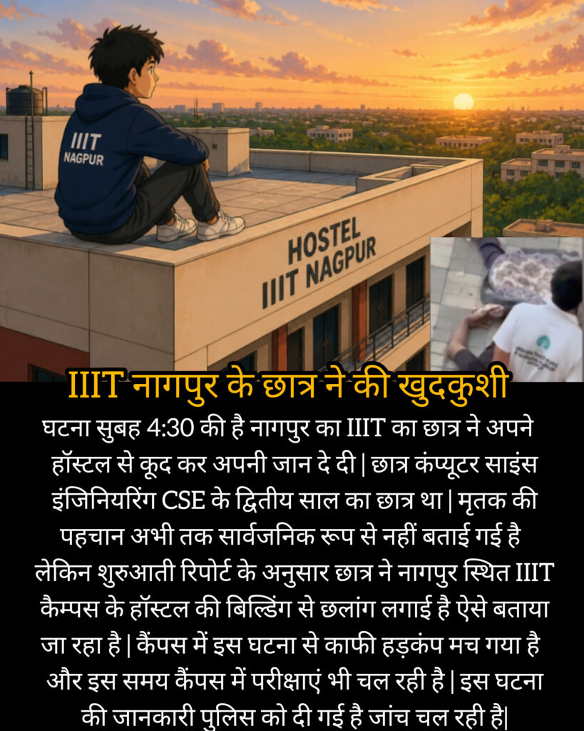 IIIT नागपुर के छात्र ने की खुदकुशी
